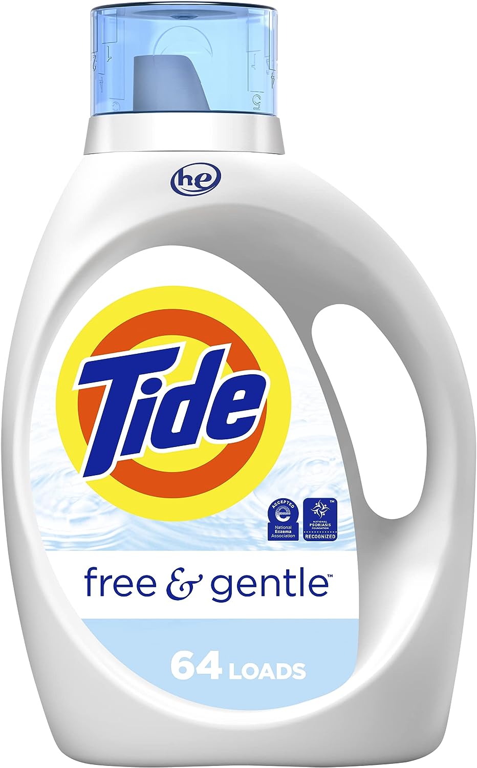 Tide Free & Gentle Laundry Detergent Liquid Soap, 64 Loads, 92 Fl Oz, He Compatible