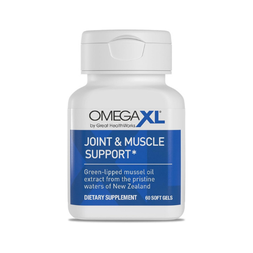 OmegaXL Joint Support Supplement, for Relief - Natural Muscle Support, Green Lipped Mussel Oil, Soft Gel Pills, Drug-Free, 60 Count