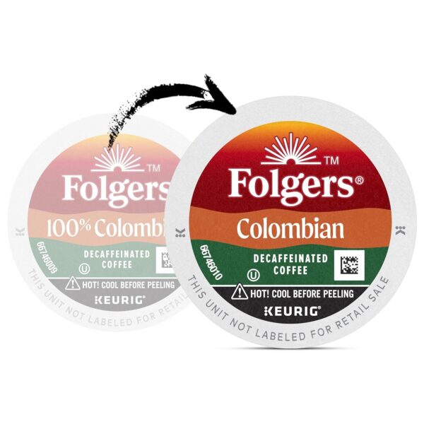 Folgers Colombian Decaf Medium Roast Coffee, 72 Keurig K-Cup Pods - Image 4