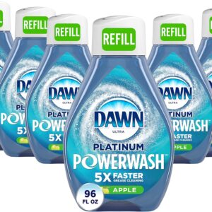 awn Platinum Powerwash Dish Spray, Dish Soap Cleaning Spray, Apple Scent Refill, 16 Fl Oz (Pack of 6) (Packaging may vary), Dish Soap Spray