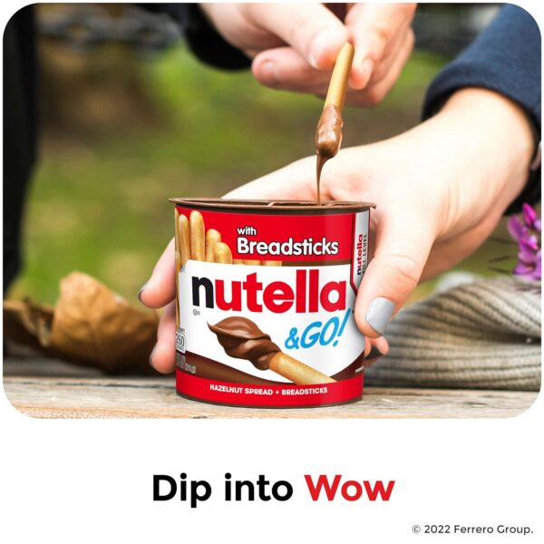 Nutella & GO! Bulk 24 Pack, Hazelnut And Cocoa Spread With Breadsticks, Snack Cups, 1.8 Oz Each - Image 4