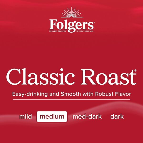 Folgers Classic Roast Medium Roast Coffee, 72 Keurig K-Cup Pods - Image 3