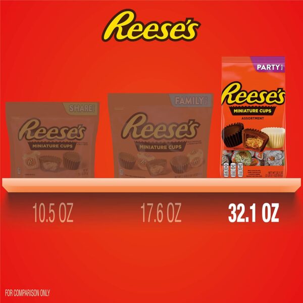 REESE'S Miniatures Assorted Flavored Peanut Butter Cups, Candy Party Pack, 32.1 oz - Image 3