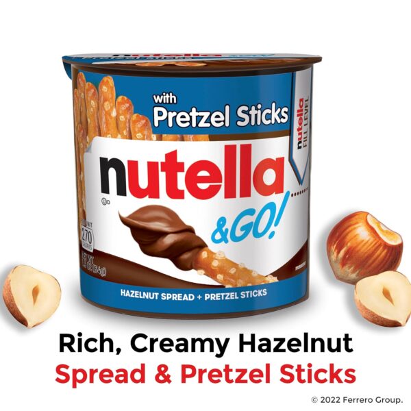 Nutella & GO! Bulk 24 Pack, Hazelnut And Cocoa Spread With Pretzel Sticks, Snack Cups, 1.9 Oz Each - Image 4