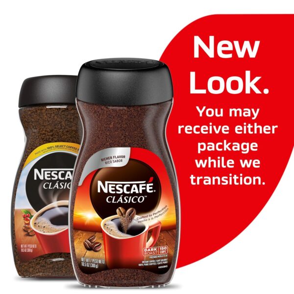 NESCAFÉ CLÁSICO Instant Coffee, Dark Roast, 1 Jar (10.5 Oz) - Image 2