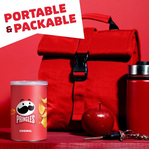 Pringles Potato Crisps Chips, Lunch Snacks, Office and Kids Snacks, Grab N' Go, Original (12 Cans) - Image 4