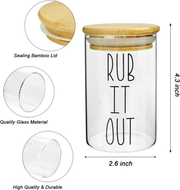 MOMEEMO Apothecary Jars with Lids for Bathroom Organization, Cotton Round Holder, and Floss Pick Storage are Great for Bathroom Decorations, and Bathroom Accessories. (Cotton Pads & Floss) - Image 4