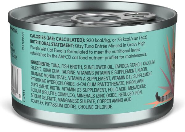 Amazon Brand - Kitzy High Protein, Grain Free Wet Cat Food, Wild Caught Tuna in Gravy, 3 oz (Pack of 24) - Image 2