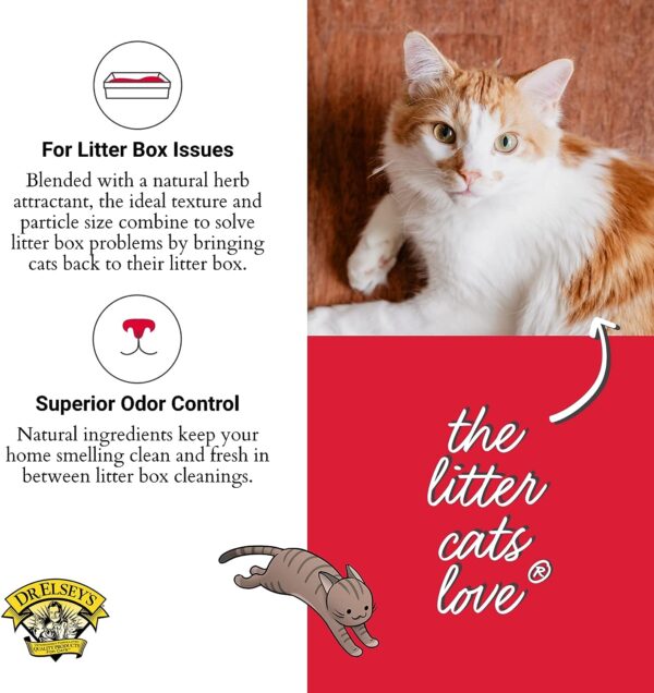 Dr. Elsey's Premium Clumping Cat Litter - Cat Attract - 99% Dust-Free, Low Tracking, Hard Clumping, Superior Odor Control, Natural Herbal Attractant, Unscented & Natural Ingredients, 40 lb - Image 3