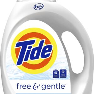 Tide Free & Gentle Laundry Detergent Liquid Soap, 64 Loads, 92 Fl Oz, He Compatible