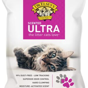 Precious Cat Elsey's Ultra Scented Cat Litter,18 Lb/8.16 Kg (Pack May Vary) Clay