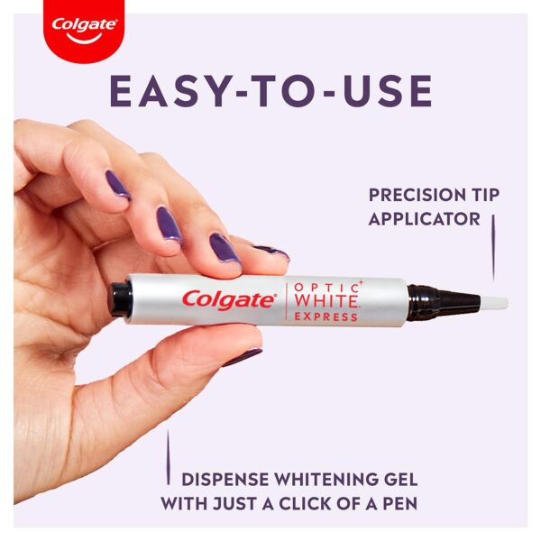 Colgate Optic White Express Teeth Whitening Pen with 35 Treatments, Enamel Safe, Designed for No Tooth Sensitivity, 0.08 oz - Image 2
