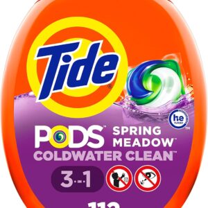 Tide PODS Laundry Detergent Soap Pods, Spring Meadow Scent, 112 count