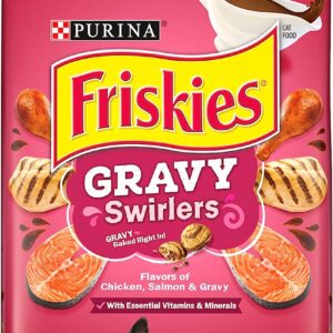 Purina Friskies Dry Cat Food, Gravy Swirlers - 3.15 lb. Bag