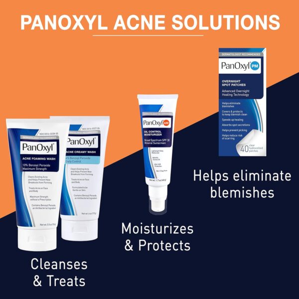 PanOxyl Antimicrobial Hydrating Acne Creamy Wash, 4% Benzoyl Peroxide, 6 Ounce - Image 2