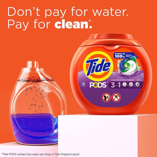 Tide PODS Laundry Detergent Soap Pods, Spring Meadow Scent, 112 count - Image 3