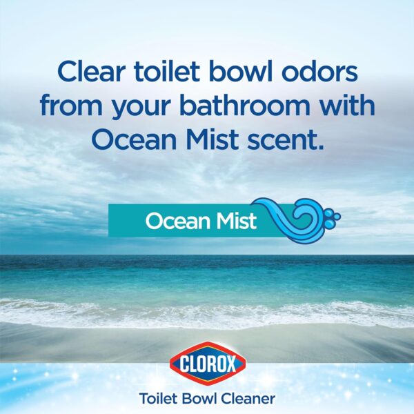 Clorox Toilet Bowl Cleaner, Clinging Bleach Gel, Ocean Mist - 24 Ounces, Pack of 2 - Image 4