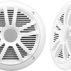 BOSS Audio Systems MR6W 6.5 inch Marine Boat Stereo Speakers - 180 Watts (per pair), Coaxial, 2 Way, Full Range, 4 Ohms, Weatherproof, Sold in Pairs