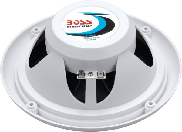 BOSS Audio Systems MR6W 6.5 inch Marine Boat Stereo Speakers - 180 Watts (per pair), Coaxial, 2 Way, Full Range, 4 Ohms, Weatherproof, Sold in Pairs - Image 3