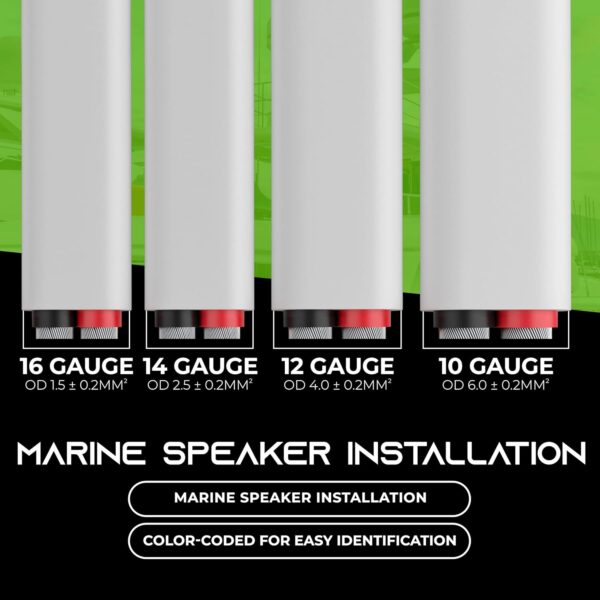 GearIT 14/2 Marine Wire (100 Feet) 14AWG Gauge - Tinned OFC Copper/Marine Grade Speaker Cable/Duplex / 2 Conductors - OFC Oxygen-Free Copper, White 100ft - Image 3