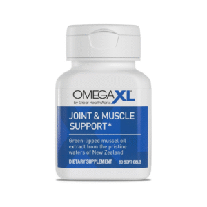 OmegaXL Joint Support Supplement, for Relief - Natural Muscle Support, Green Lipped Mussel Oil, Soft Gel Pills, Drug-Free, 60 Count