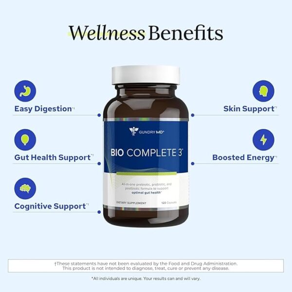 Gundry MD® Bio Complete 3 - Prebiotic, Probiotic, Postbiotic to Support Optimal Gut Health, 30 Day Supply - Image 4